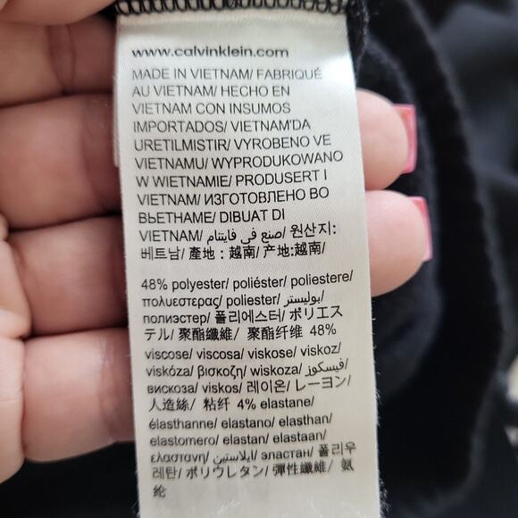 Calvin Klein Jeans Mens Black Drawstring Straight Leg Sweats Pants Size Medium - Picture 8 of 11